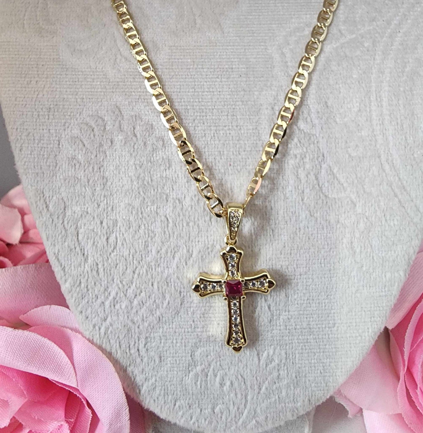 BABY GIRL  CROSS WITH CHAIN